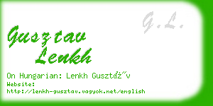 gusztav lenkh business card